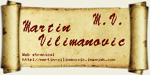 Martin Vilimanović vizit kartica
